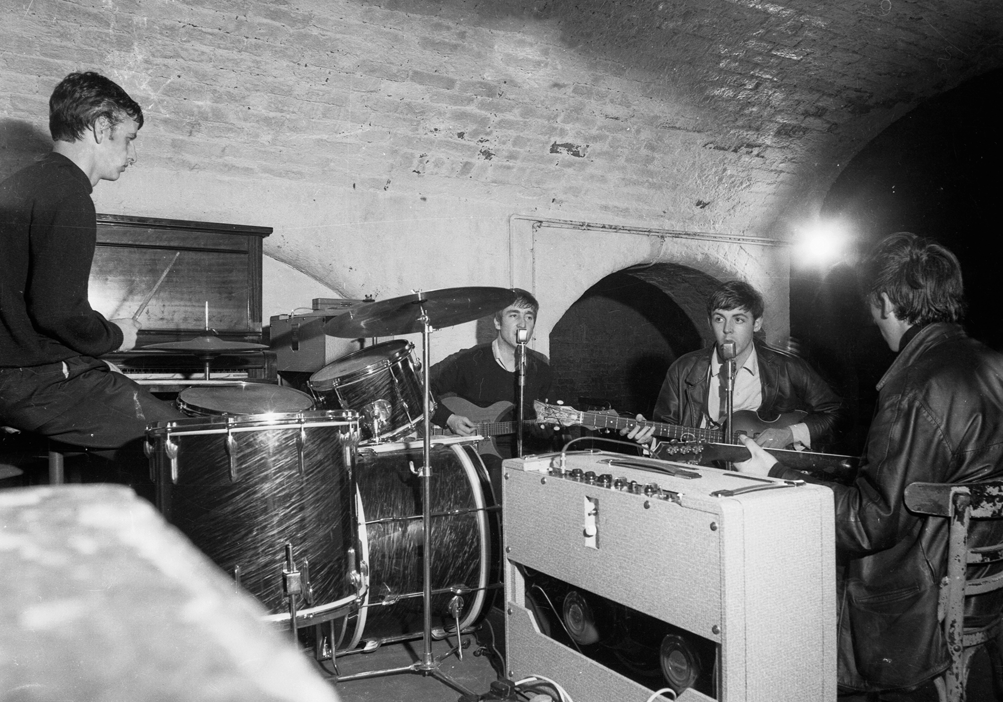 The Beatles  rehearsing at the Cavern
