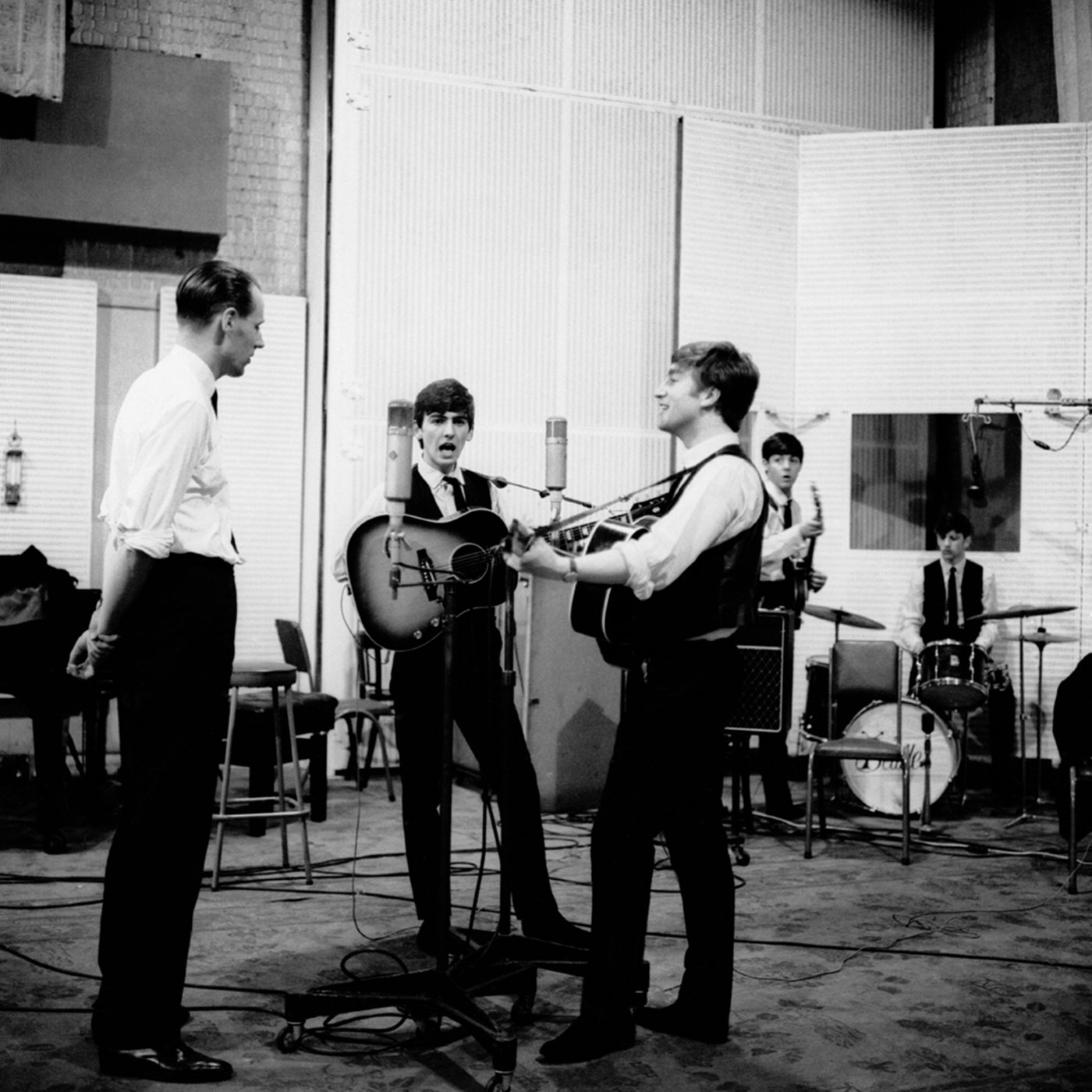 The Beatles recording Please Please Me