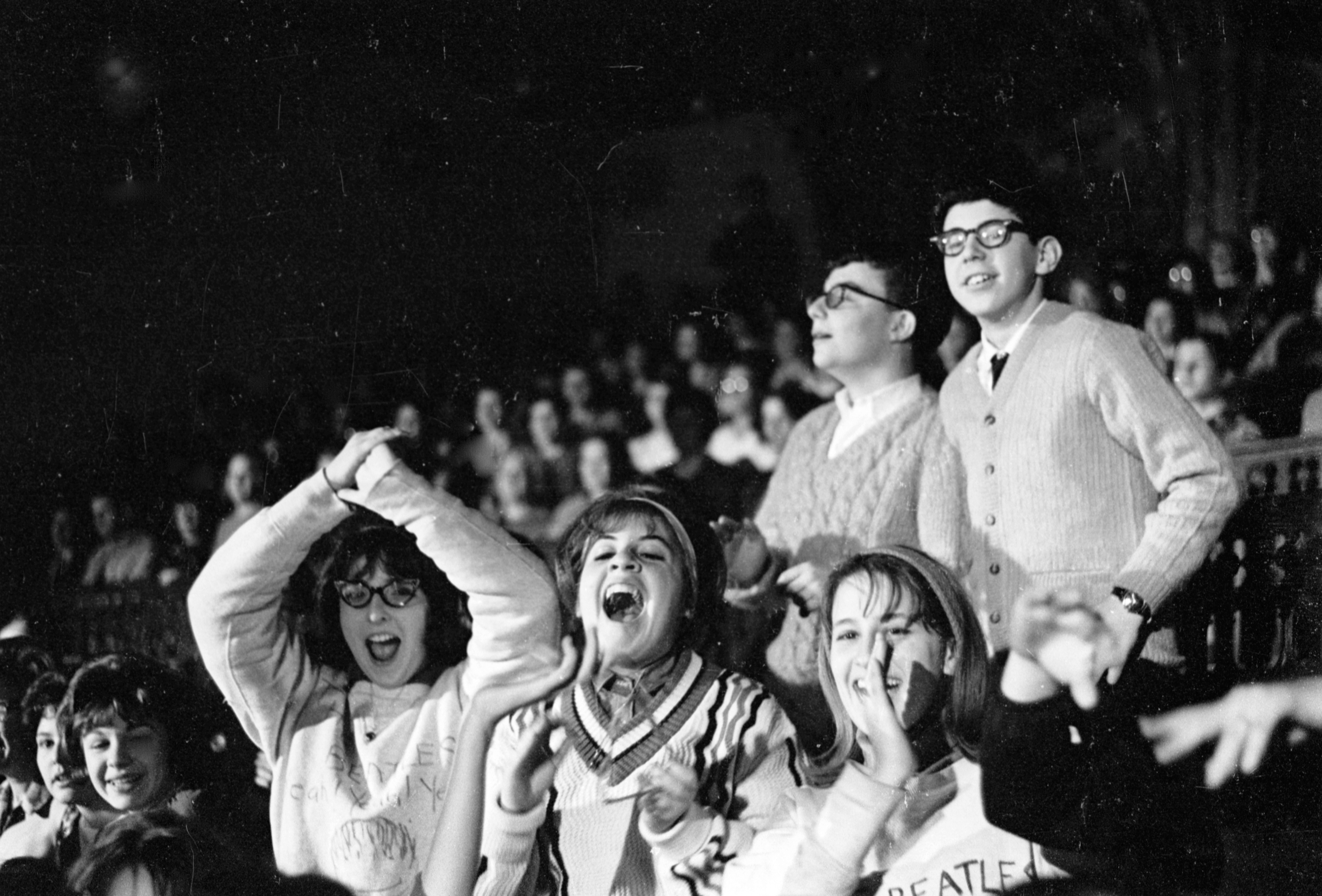 fans during the beatles on the ed sullivan show
