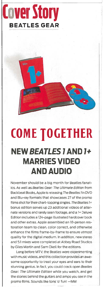 The Beatles' 1 Video Collection Has Arrived - And To Great Critical Acclaim! The Beatles' 1 Video Collection Has Arrived - And To Great Critical Acclaim!