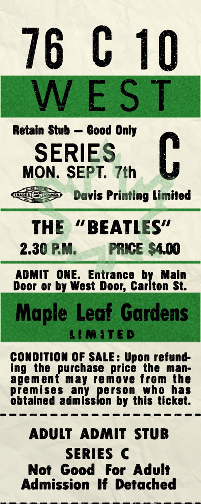 TORONTO ticket
