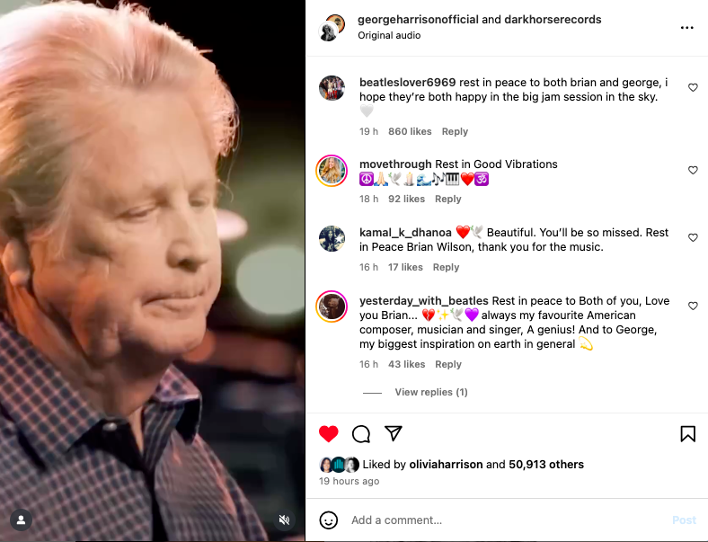 George Remembers Brian Wilson