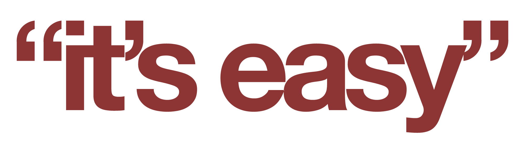 Image depicting the word: it's easy