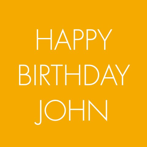 Happy Birthday, John!