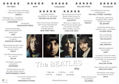 Out Now. The Beatles (White Album) 50th Anniversary Editions