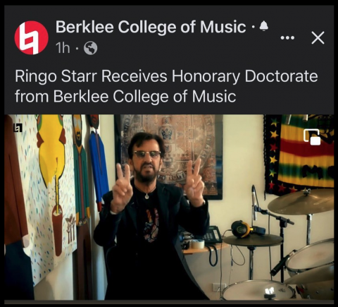 Ringo receives honorary doctorate